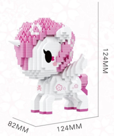Diamond Bricks- roze/witte eenhoorn