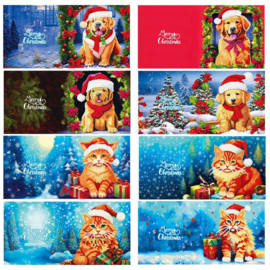 Set van 8 Kerstkaarten