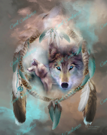 Wolf - Dreams Of Peace - Artwork by Carol Cavalaris - 40 x 50 cm