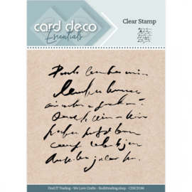 Card Deco Essentials Clear Stamps - Vintage Text Lines