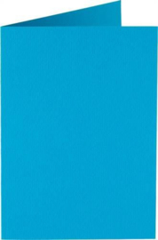 Papicolor Dub. kaart vierkant 13,2cm hemelsblauw 200gr-CV 6 st - 132x132 mm