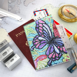 Couverture de passeport avec 1 papillon