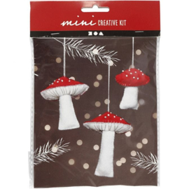 Mini kit -  3 Vilten paddenstoelen