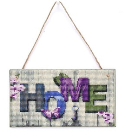 Houten bordje - Home