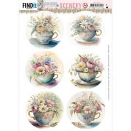 Push-Out Scenery - Berries Beauties - Whispering Spring - Tea Round
