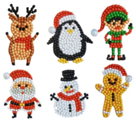 set met 6 Kerst stickers