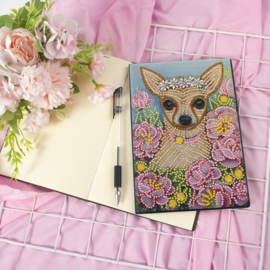 Notebook Chihuahua tussen de bloemen