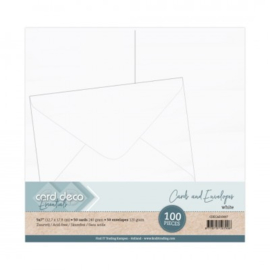 5 X 7 Cards And Envelopes 100PK White