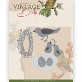 Dies - Jeanine's Art - Vintage Birds - Bird's Nest