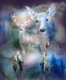 Dream Catcher - Spirit Of The White Deer -by Carol Cavalaris