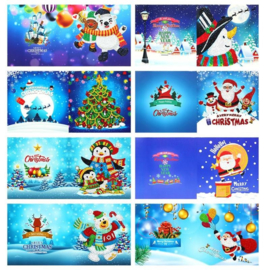 Set van 8 Kerstkaarten 