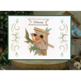 3D Push Out - Jeanine's Art - Vintage Birds - Wooden Bird House