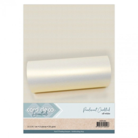 Card Deco Essentials Pearlescent Cardstock Off-white