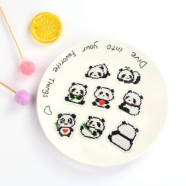 set met 8 panda stickers