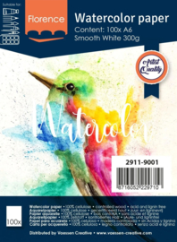 Florence • Aquarelpapier 300g Glad A6 White 100x