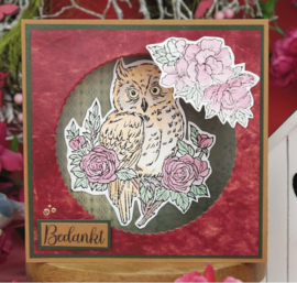 Clear Stamps - Berries Beauties - Romantic Birds - Owl