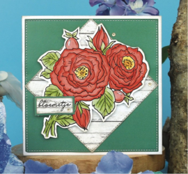 Clear Stamps - Yvonne Creations - Blooming Blue - Rosehip