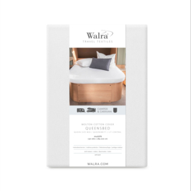 Molton matrasbeschermer Queens bed wit