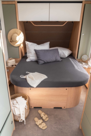 Walra hoeslaken Queens bed antraciet en lichtgrijs