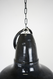 Emaille lamp zwart