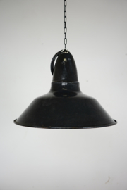 Emaille lamp zwart