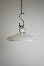 Emaille lamp wit