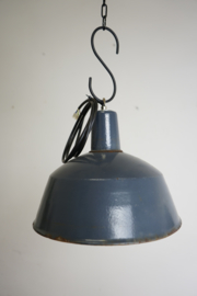 Emaille lamp blauw