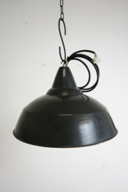 Emaille lamp zwart