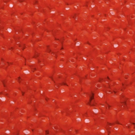 Firepolished facet kraal 3mm - Red, 3 gram (c.a. 70 st.)