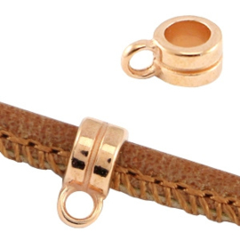 DQ metaal ring met oog Ø3.8mm Rosé goud, 4 stuks (nikkelvrij)