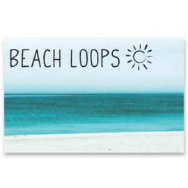 Sieraden kaartjes Beach loops Aqua, (per stuk)