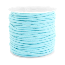 Gekleurd elastisch draad 2,5mm Aqua blue, 1 meter