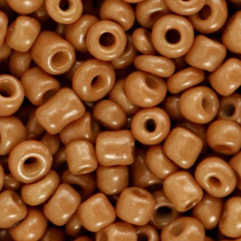 Rocailles 6/0 (4mm), Honeycomb brown 10 gram