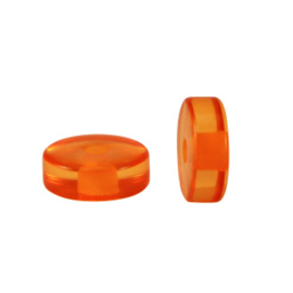 Polaris kralen disc 4mm Cristallo Pumpkin orange, 4 stuks