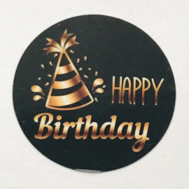 Sticker rond 25mm - Stickers - Happy birthday ( 10 stuks)
