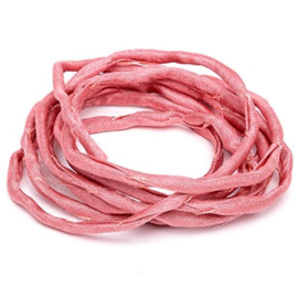 Griffin habotai foulard cord Dark pink, per 50cm