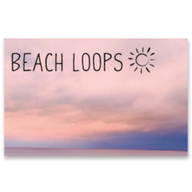 Sieraden kaartjes Beach loops Pink, (per stuk)