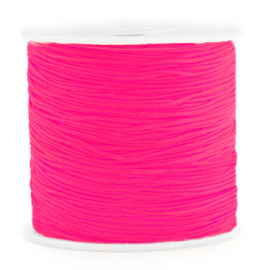 Macramé draad 0.8mm Neon azalea pink (10 meter)
