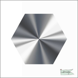 Hexagon Sticker Zilver