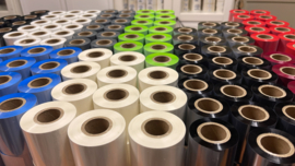 44mm ronde witte stickers + 1 kleur MM4Y Thermische inkt