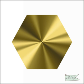 Hexagon Sticker Goud