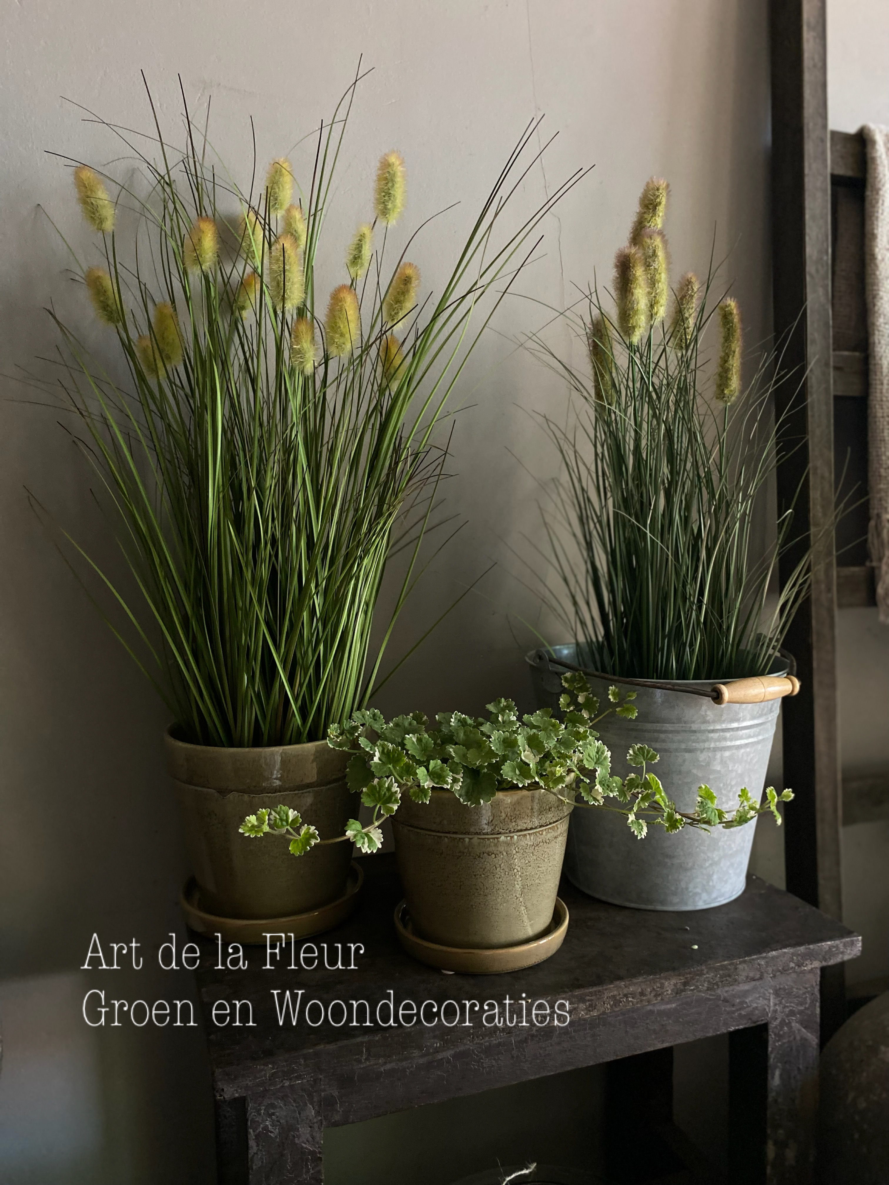 Zinken emmer met hengsel 25 x 25 excl inhoud