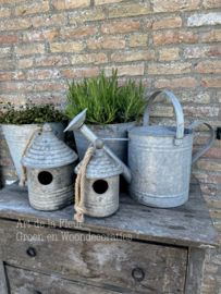 Vogelhuis Zink maat S 22 cm