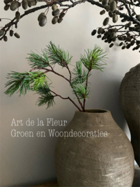 Kunst kerst tak Pinus grijs| groen 72 cm