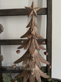 Boom | Kerstboom roest maat L 19 x 11 x 50 cm