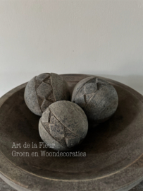 Houten schaal Luksa Collection ondiep ong 40 cm doorsnede