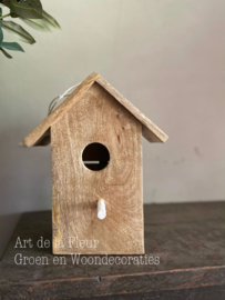 Vogelhuisje blank hout Design A