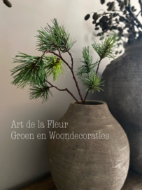 Kunst kerst tak Pinus grijs| groen 72 cm