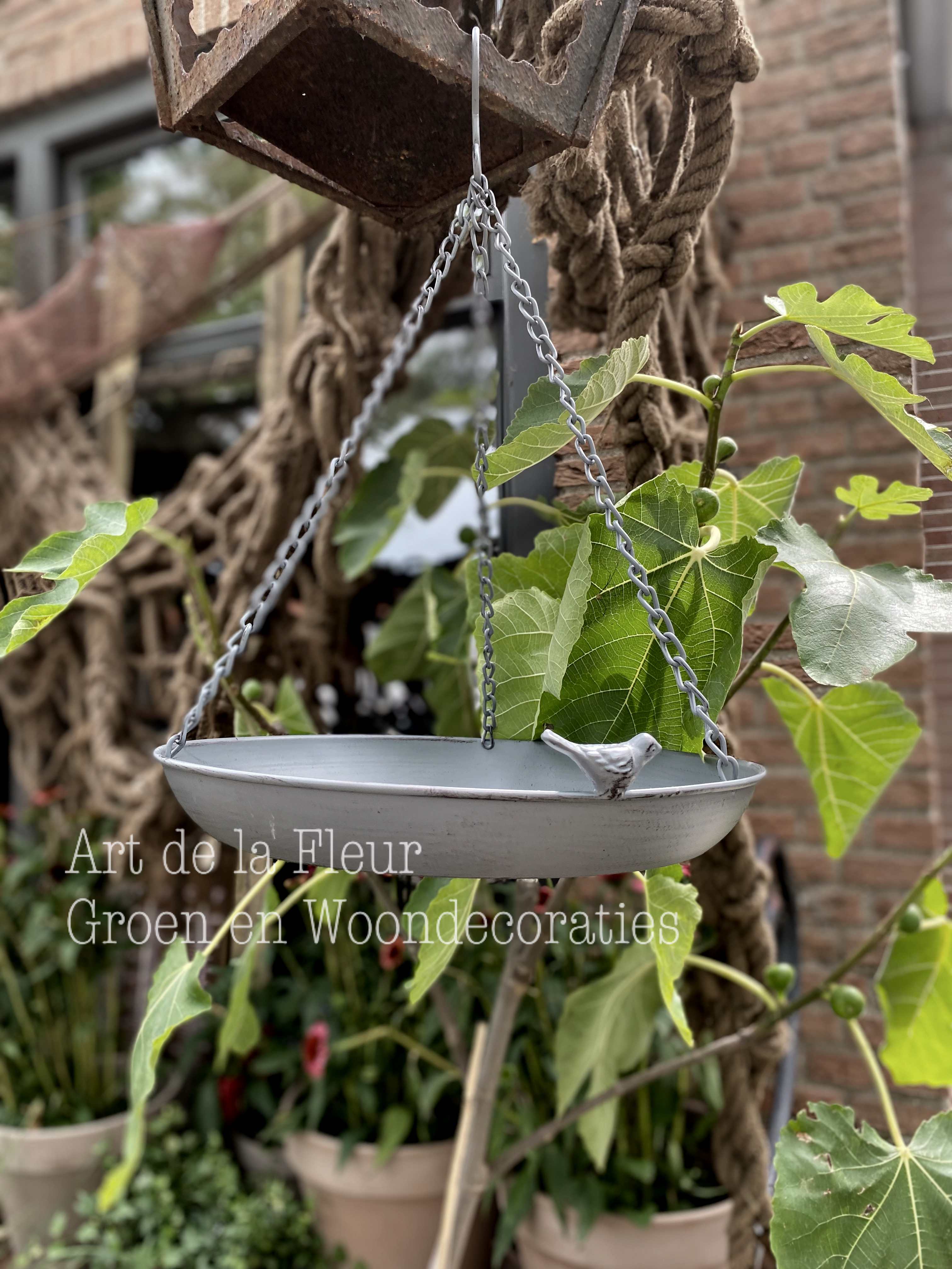 Vogelbad zink 30 cm doorsnede
