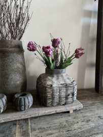 Parkiet kunst Tulpen 5 stuks 40 cm incl Gagel takjes